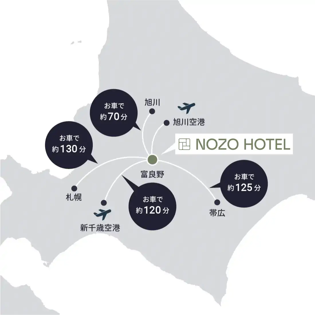 Nozo Hotel, Map access