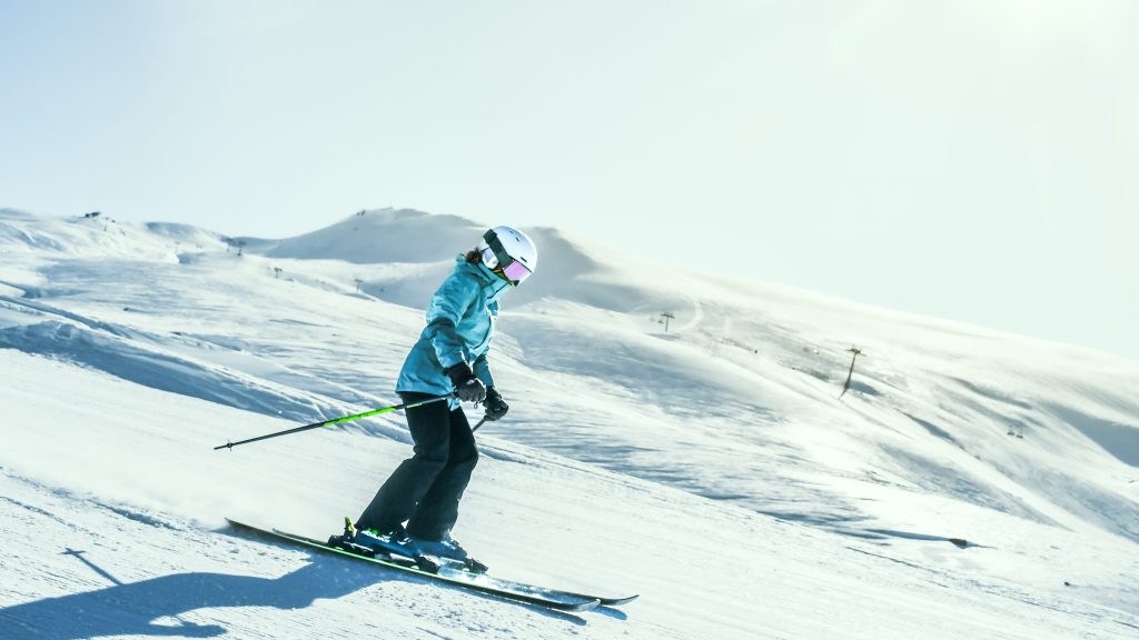 Girl,On,The,Ski.,Active,Winter,Holidays,,Skiing,Downhill,In