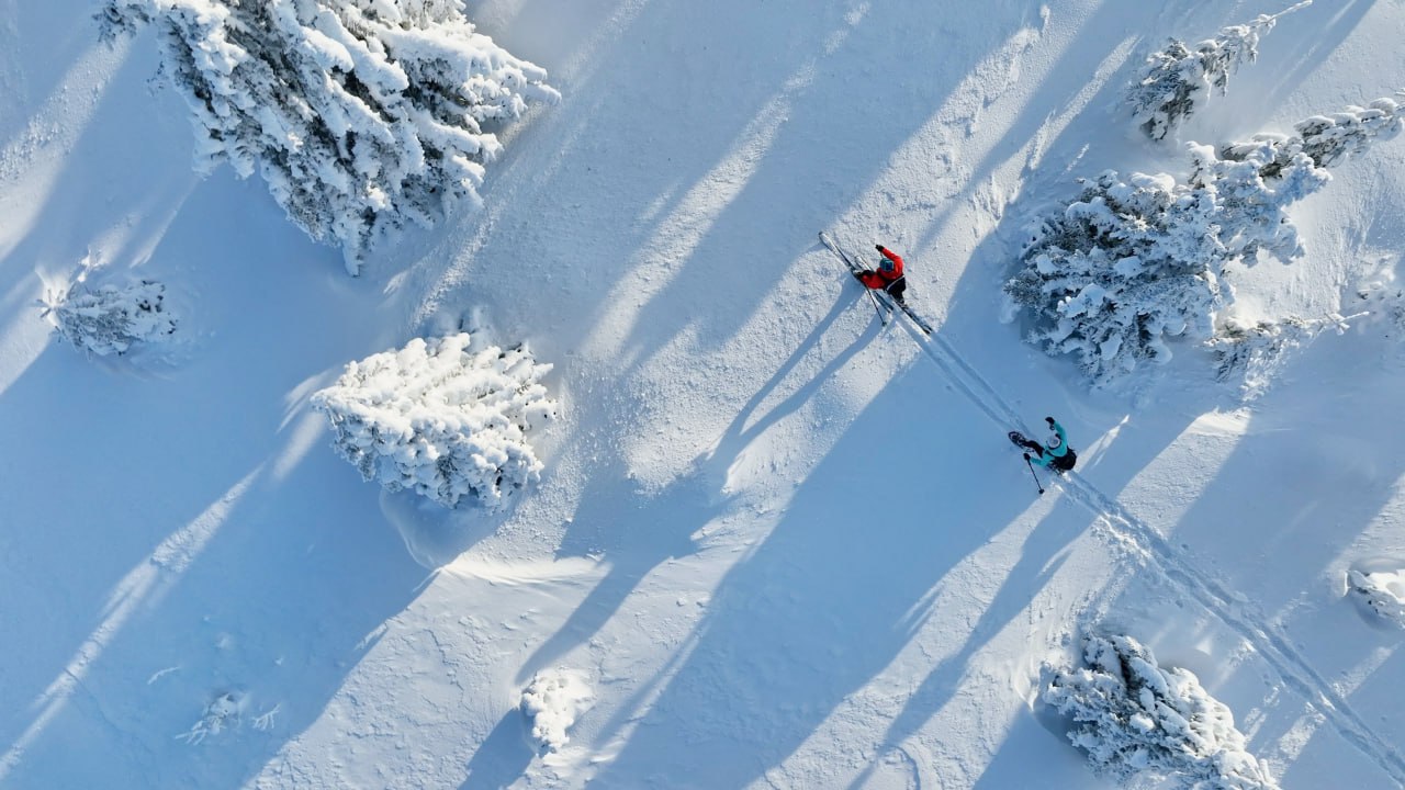 ski photo from above