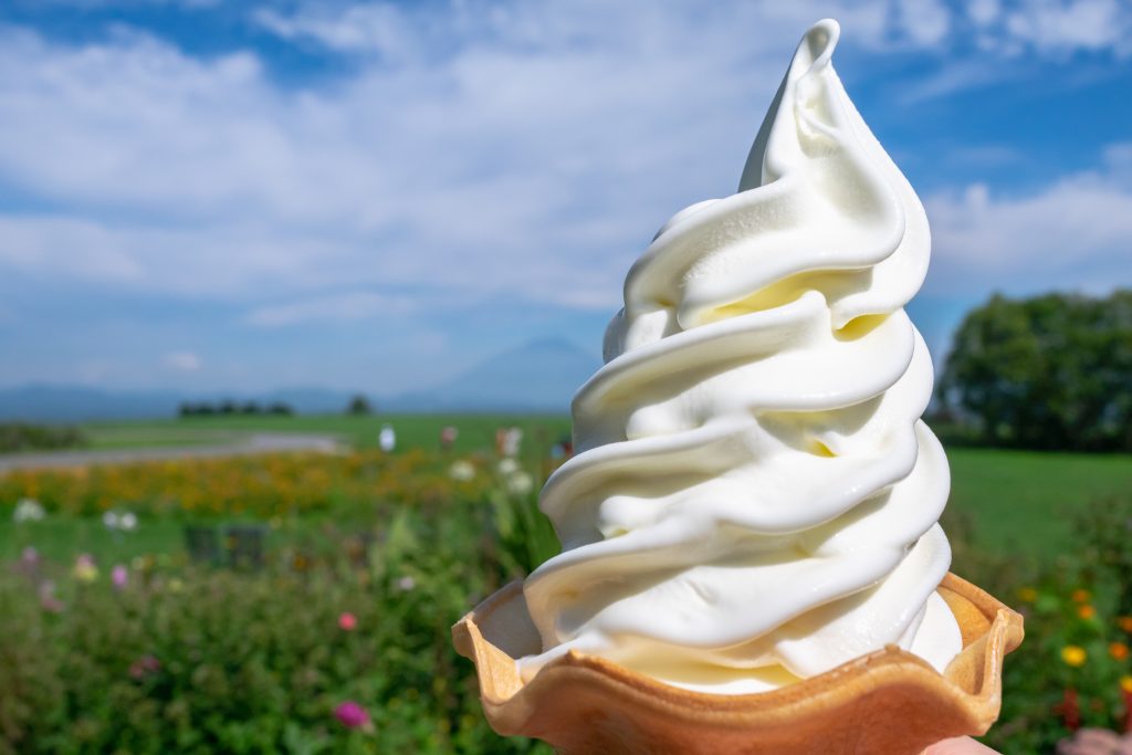 Soft-serve,Ice,Cream,In,Hokkaido,,Japan.